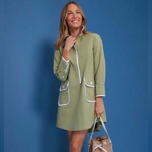 Pomander Place Perkins Shirt Dress Moss Green Size S